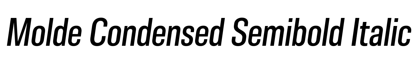 Molde Condensed Semibold Italic